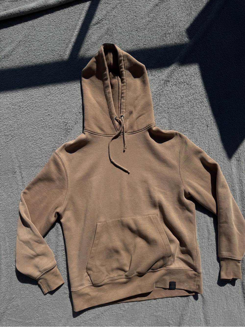 Men's Brown Hooded Pullover Sweatshirt